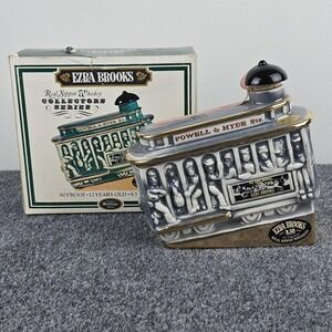 Ezra Brooks Cable Car Decanter 1968 Powell & Hyde w/ Box Empty 12 Year